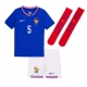 Franța Jules Kounde #5 Echipament de Fotbal Replică European 2024 Copii Acasa (+ Șorturi)